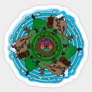 Ninja Themed Mandala Sticker